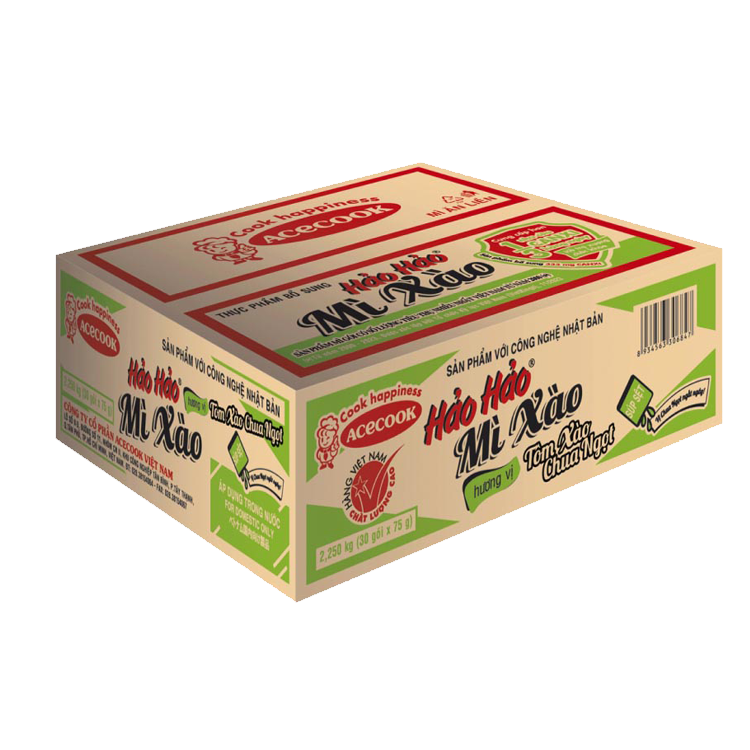 Thùng 30 gói mì xào Hảo Hảo tôm xào chua ngọt 75g