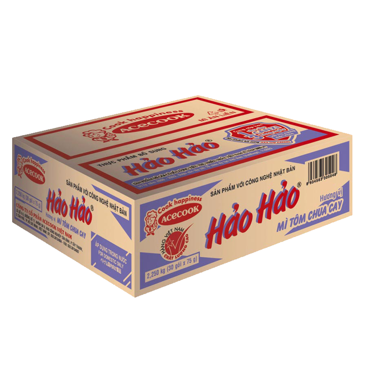 Thùng 30 gói mì Hảo Hảo tôm chua cay 75g