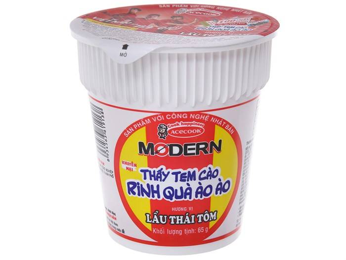 Thùng 24 ly mì Modern lẩu Thái tôm 65g