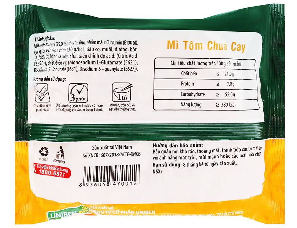Thùng 30 gói mì 3 Miền tôm chua cay 65g