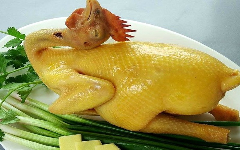 Gà luộc nước dừa