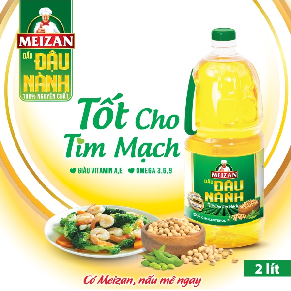 Dầu đậu nành Meizan 2 lít giá tốt mua tại Bách hóa XANH